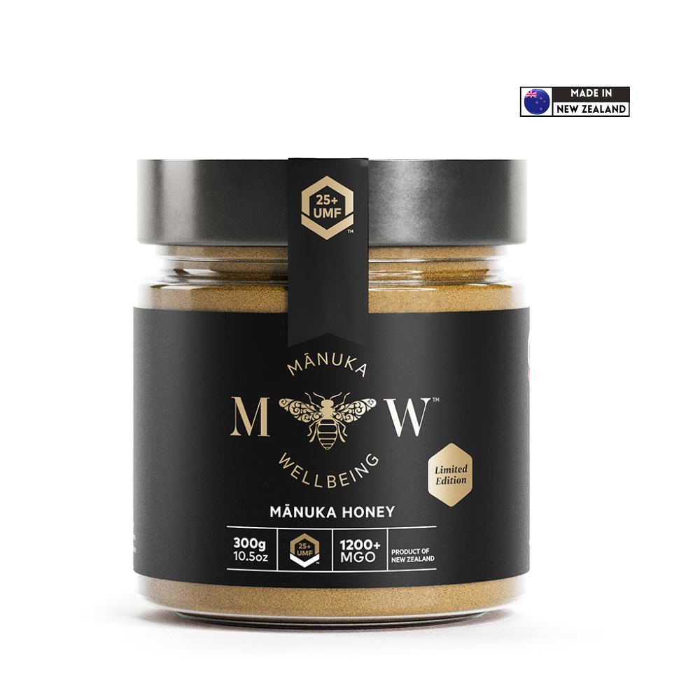 MANUKA WELLBEING, Premium Manuka Honey, New Zealand Finest - UMF 25+, MGO 1200+, 300g