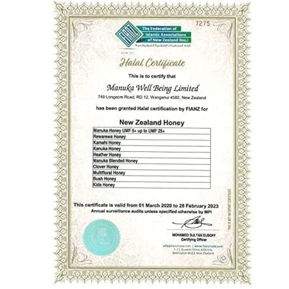 MANUKA WELLBEING, Premium Manuka Honey, New Zealand Finest - UMF 25+, MGO 1200+, 300g