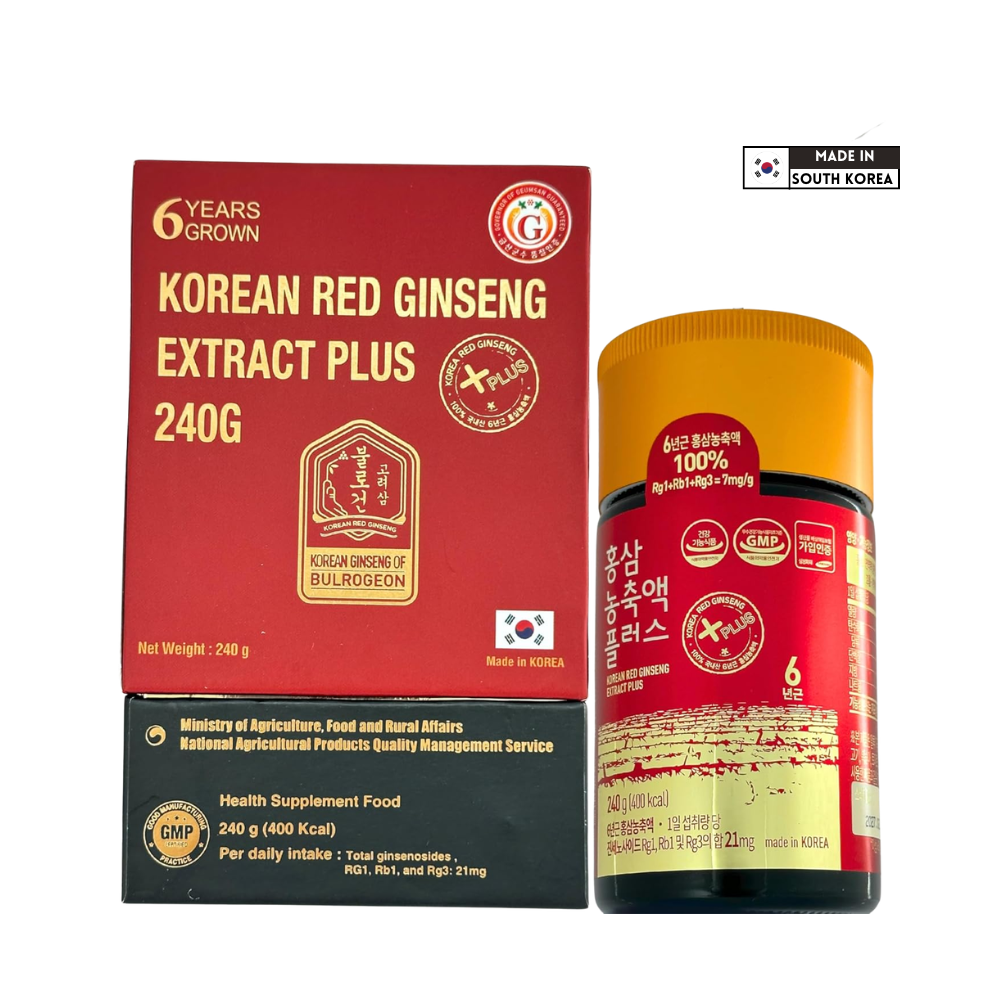 Premium Korean Red Panax Ginseng Extract - Made in Korea, 240g