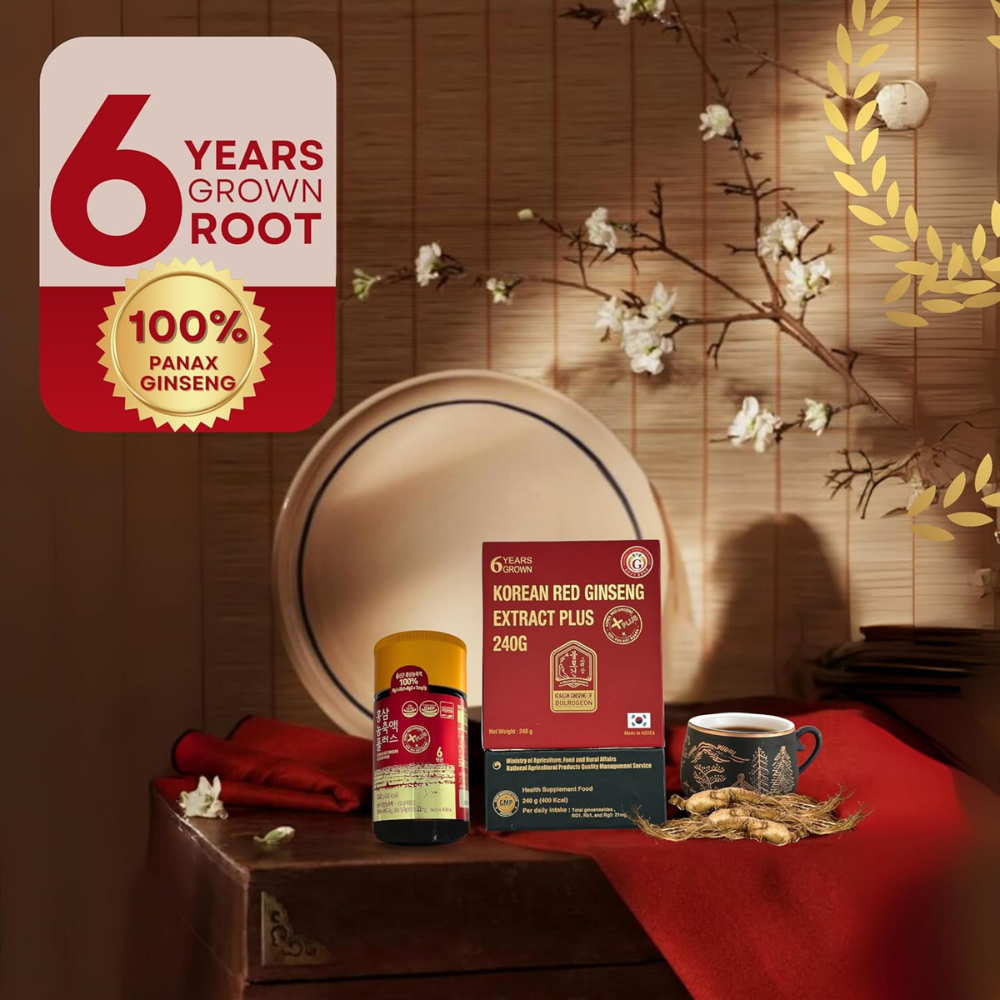 Premium Korean Red Panax Ginseng Extract - Made in Korea, 240g