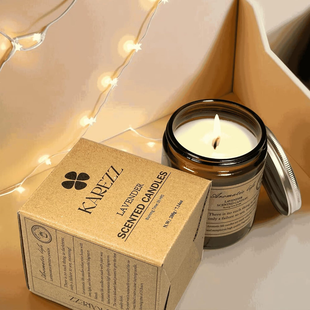 Plant-Based Lavender Scented Candle - Cotton Wick, Hand Poured