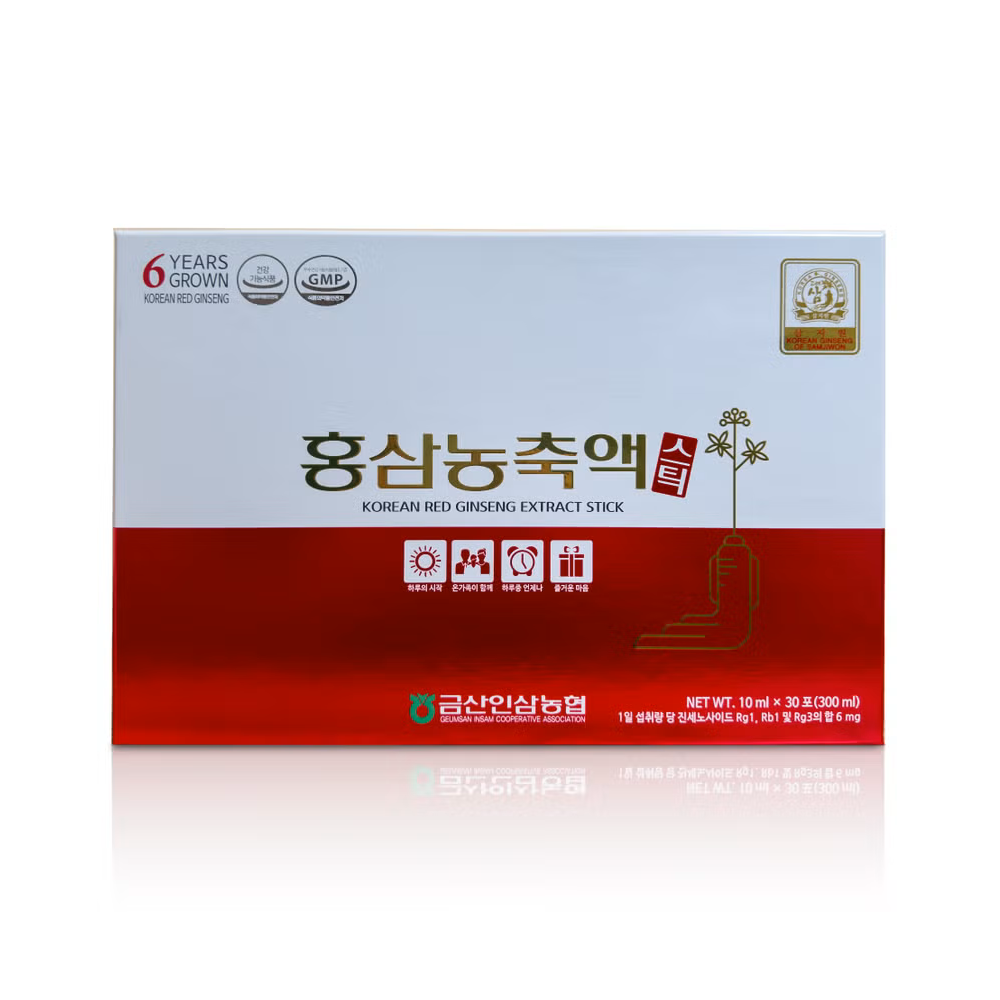 Pure Red Ginseng Extract Sticks - 6-Year Ginseng, 10ml x 30 Sticks