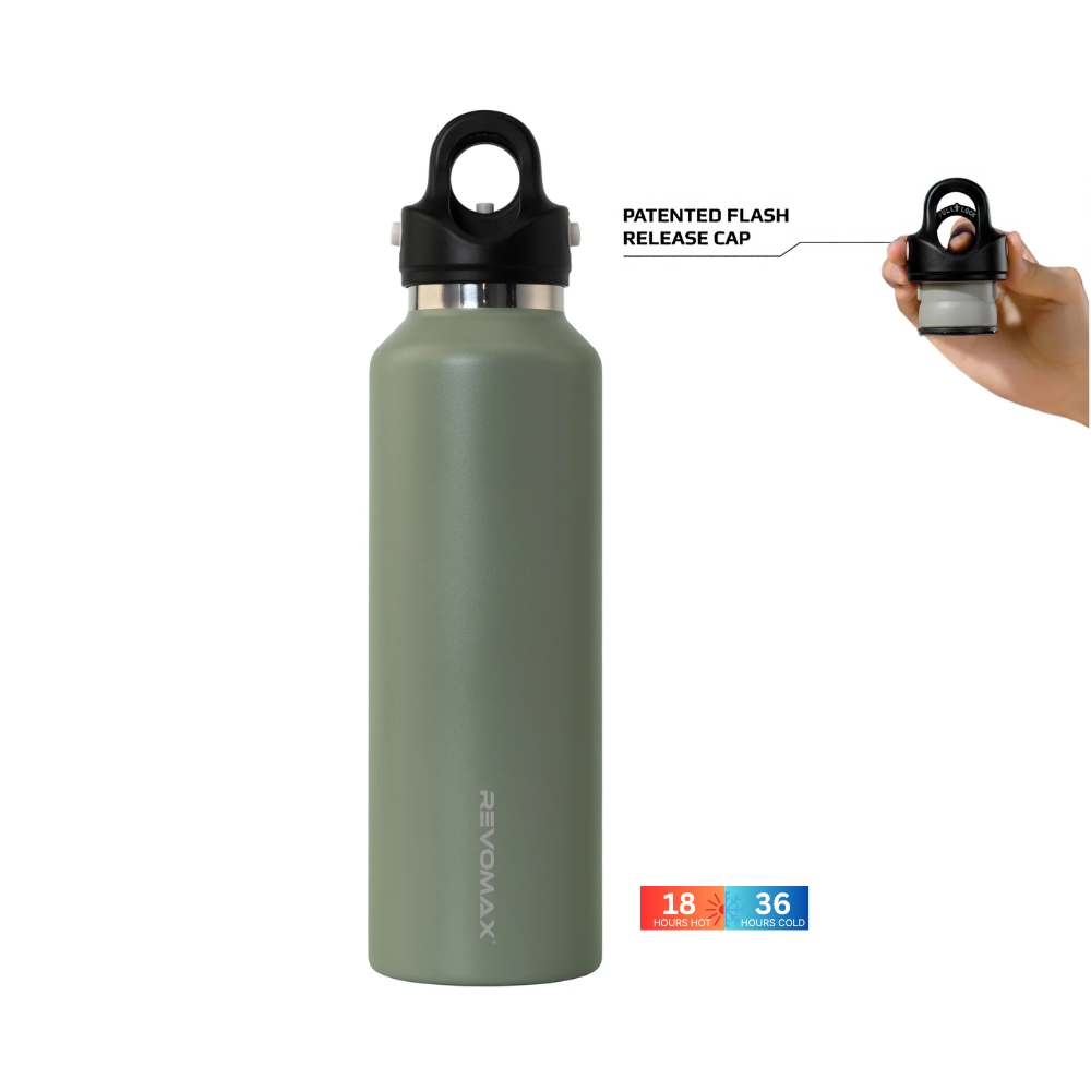 Revomax Vacuum Insulated Stainless Steel Water Bottle - 20 OZ (592ml)