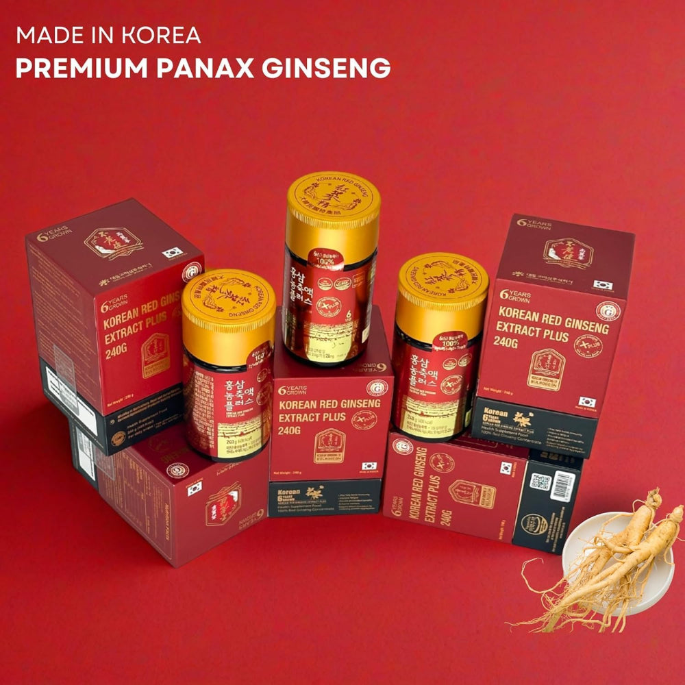 Premium Korean Red Panax Ginseng Extract - Made in Korea, 240g