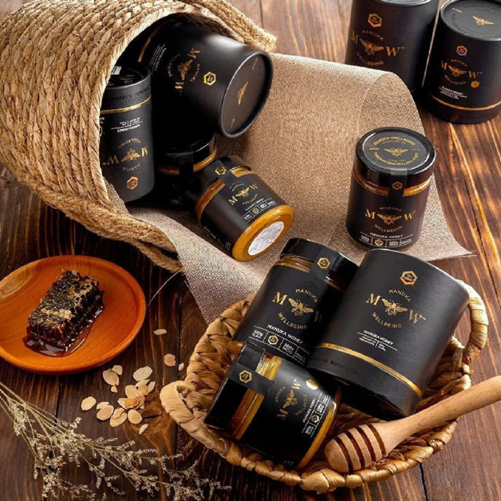 MANUKA WELLBEING, Premium Manuka Honey, New Zealand Finest - UMF 25+, MGO 1200+, 300g