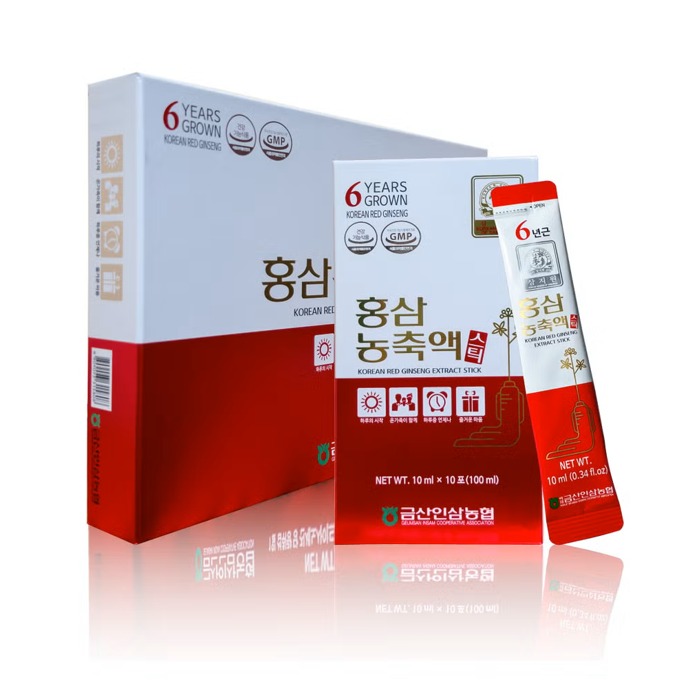 Pure Red Ginseng Extract Sticks - 6-Year Ginseng, 10ml x 30 Sticks