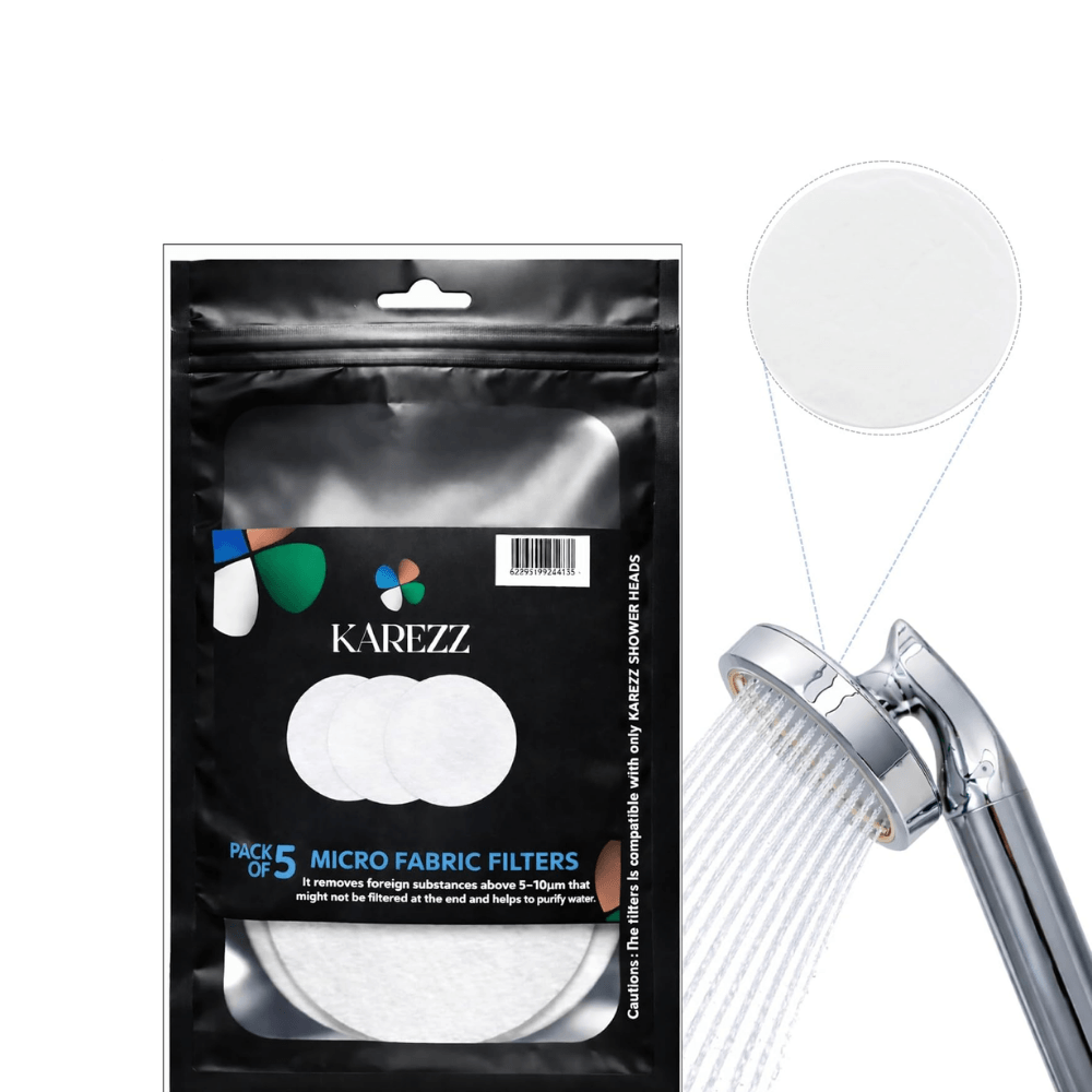 KAREZZ Micro Fabric Shower Filter Replacement - Pack of 5